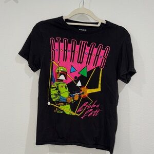 Star Wars Black Tee with Neon Graphics